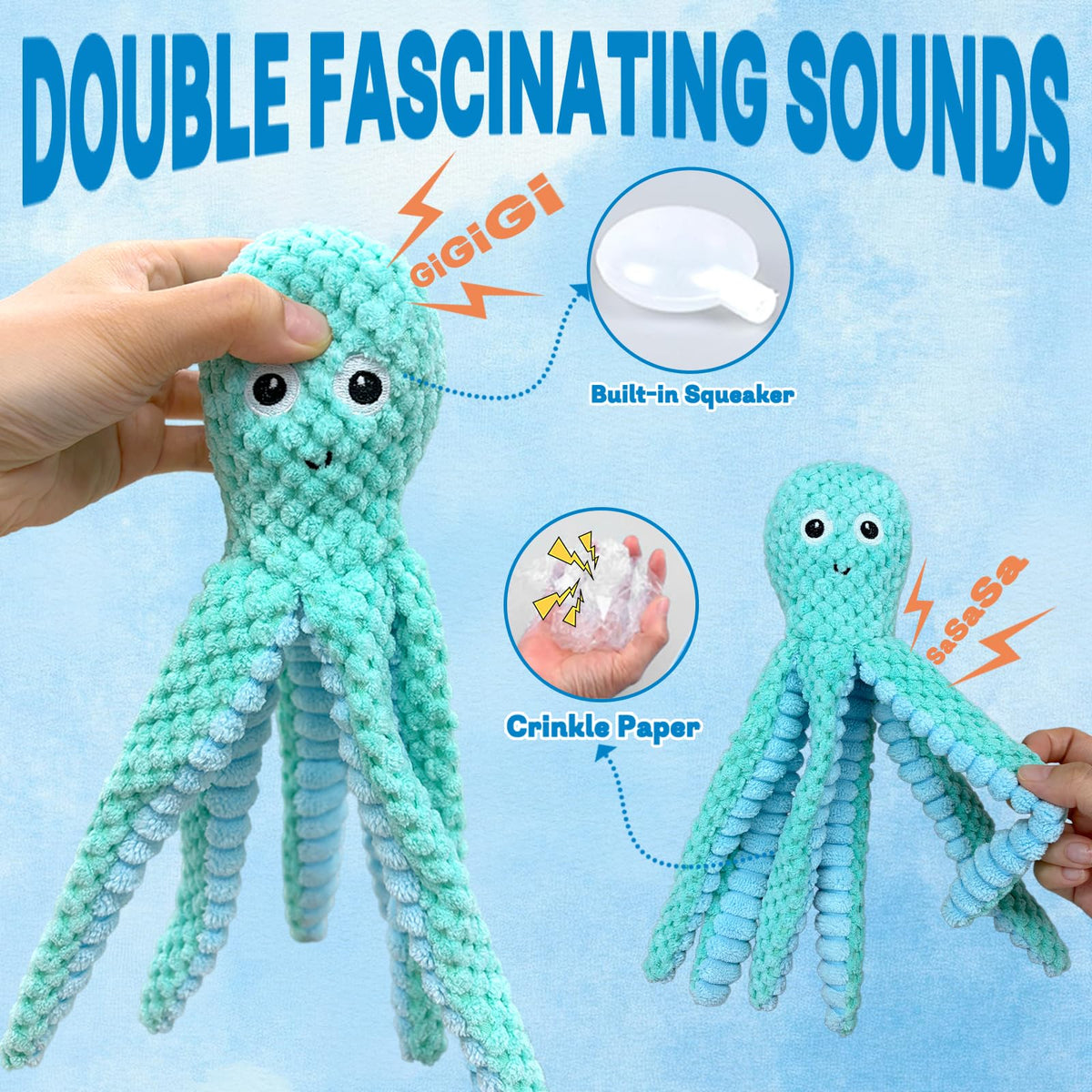 Kahu & Kin Crinkle Sea Creature Plush Toys