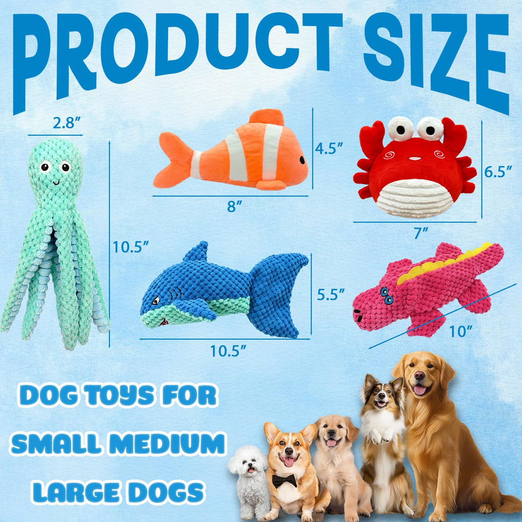 Kahu & Kin Crinkle Sea Creature Plush Toys